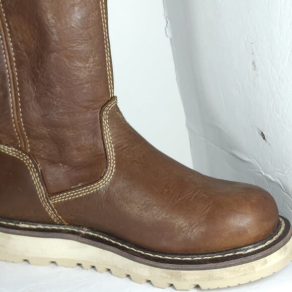 KEEN Men's Cincinnati Wellington US7D Leather Carbon Fiber Toe PullOn Work Boot - Picture 15 of 16